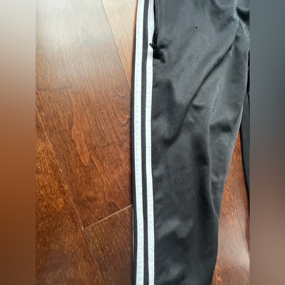 Adidas Skinny Black and White Striped Track Pants XS - Picture 4 of 9